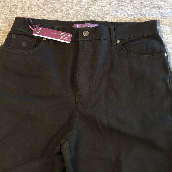 NWT - GLORIA VANDERBILT Jeans Amanda style - high rise - Women's Size 14 - black - Picture 2 of 5